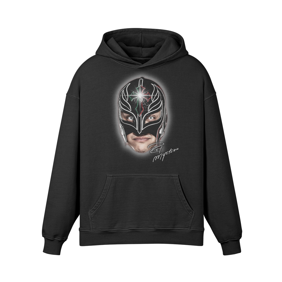 Vintage WWE Size XL Rey Mysterio Black Faded Pull Over store Hoodie XNT